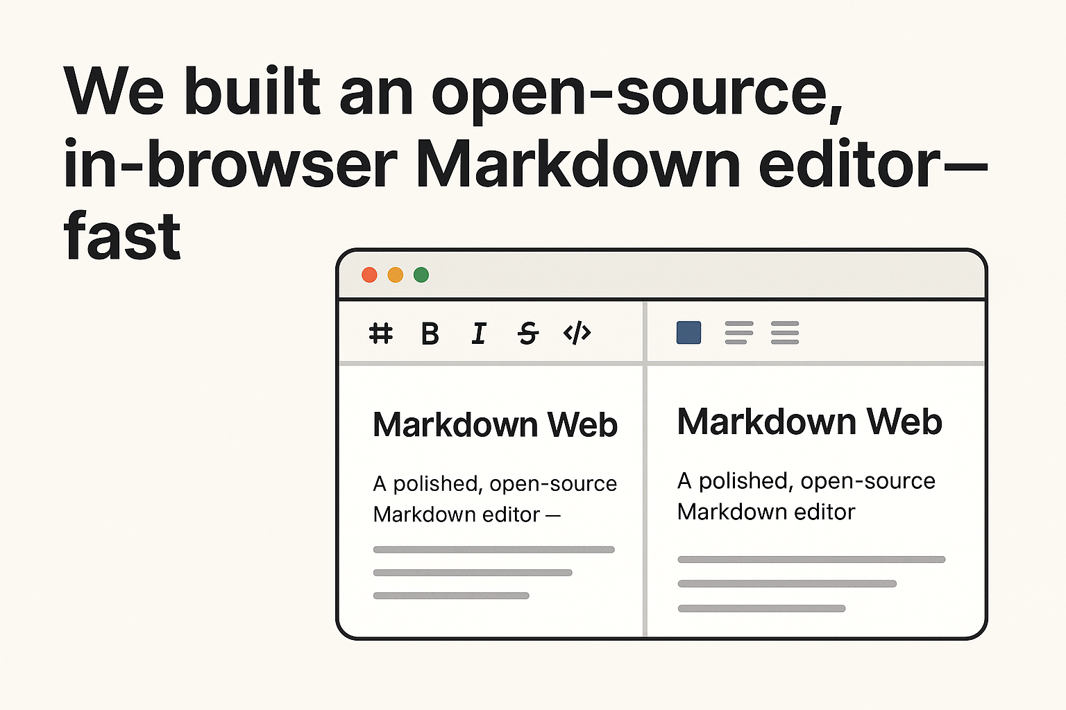 We built an open-source, in-browser Markdown editor - fast